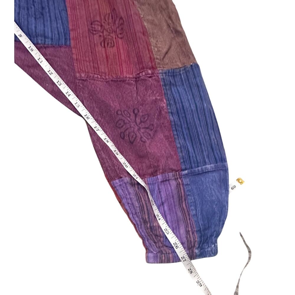 Nepal Patchwork Cotton Harem Pants Boho Hippie Fe… - image 6